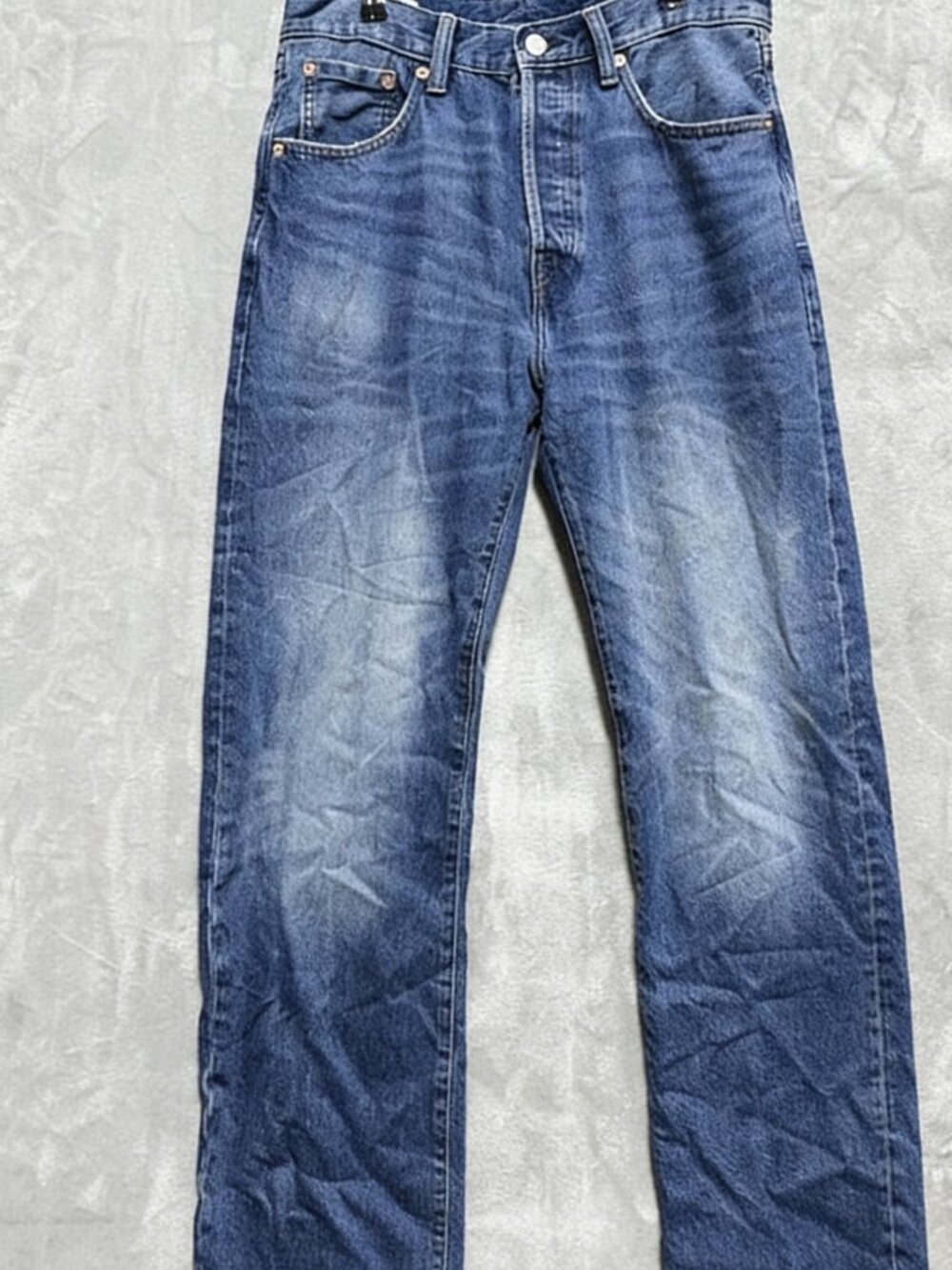 Gap '90s Loose Fit Jeans Mens 30x32 Blue Whiskering Denim Mid Rise Straight Leg